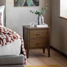 Gallery Direct Camden Walnut 2 Drawer Bedside Gallery Direct Camden Walnut 2 Drawer Bedside