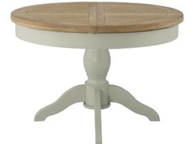 Painted Round Butterfly Extending Dining Table