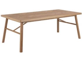 Iona oak herringbone dining table available at Furniture Barn