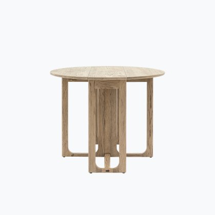 Carl Oak Round Folding Dining Table