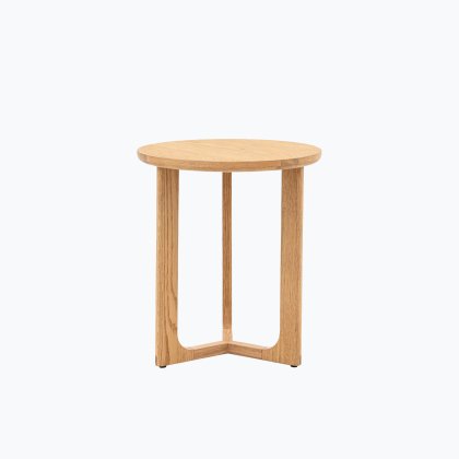 Carl Round Oak Side Table