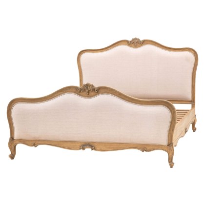 Chic Linen Upholstered King Bed Chic Linen Upholstered King Bed