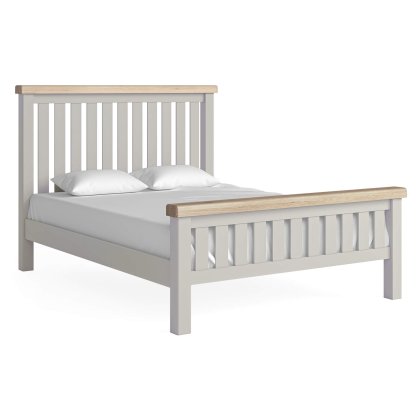 Coastal Stone Grey Slatted King Bed Coastal Stone Grey Slatted King Bed