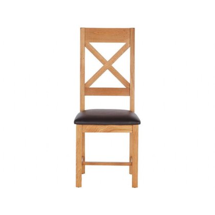 Cross Back Chair with PU Seat