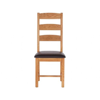 Ladder Back Chair with PU Seat