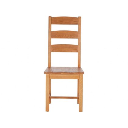 Ladder Back Chair with Wooden Seat