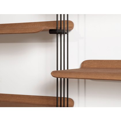 Kartell Adam Wood by Philippe Starck 10 Shelf Bookcase Dark Wood