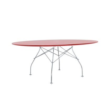 Kartell Glossy by Antonio Citterio Kartell Red Oval Table