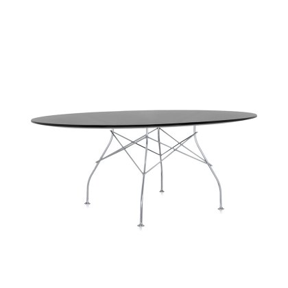 Kartell Glossy by Antonio Citterio Black Oval Table