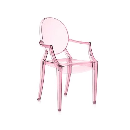 Kartell LouLou Ghost by Philippe Starck Transparent Pink Child Chair