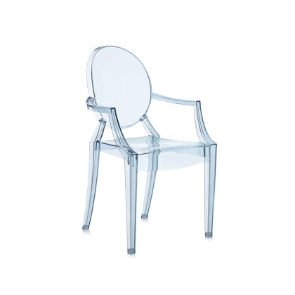 Kartell LouLou Ghost by Philippe Starck Transparent Blue Child Chair