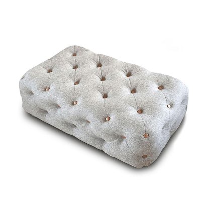 Rectangle Button Footstool