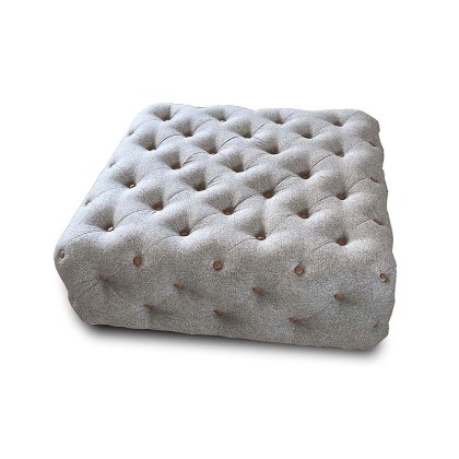 Square Button Footstool