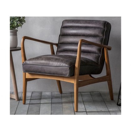 Bramble Antique Mid-Century Modern Ebony Armchair