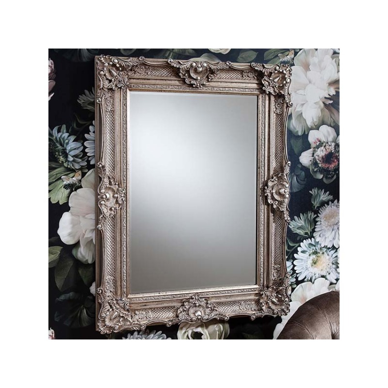 Cleary Silver Mirror 46.5 x 35,Antique silver finish 46.5 x 35 inch mirror Decorative frame Cleary Silver Mirror 46.5 x 35,Antique silver finish 46.5 x 35 inch mirror Decorative frame