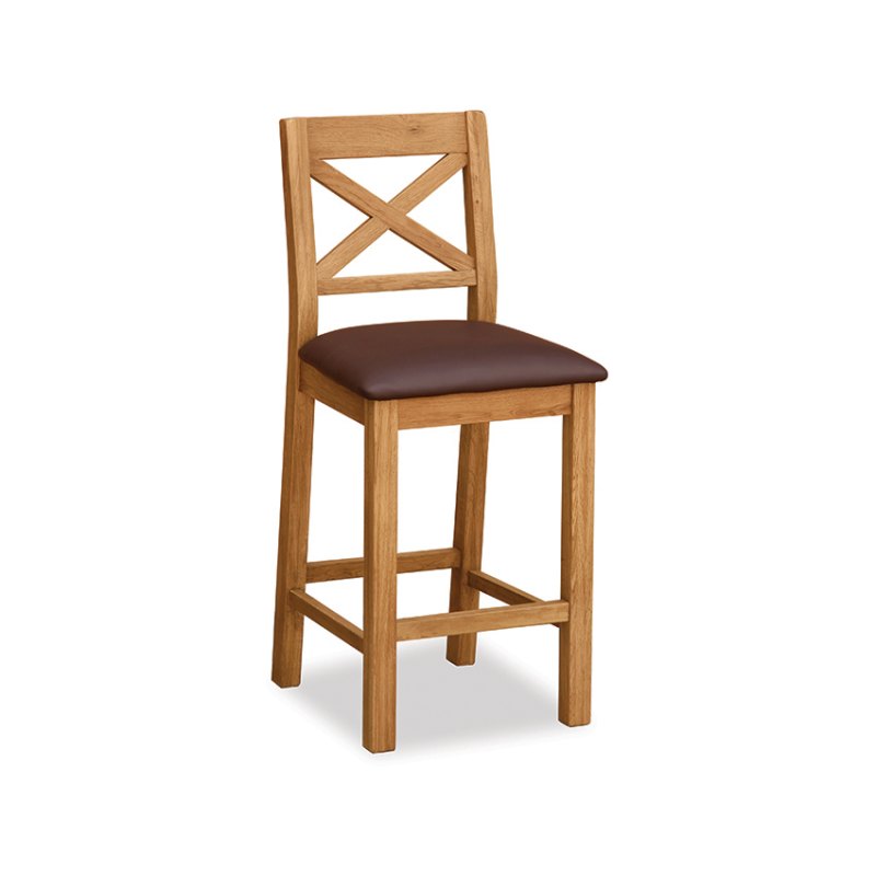 Barstool with Brown Seat Pad Barstool with Brown Seat Pad