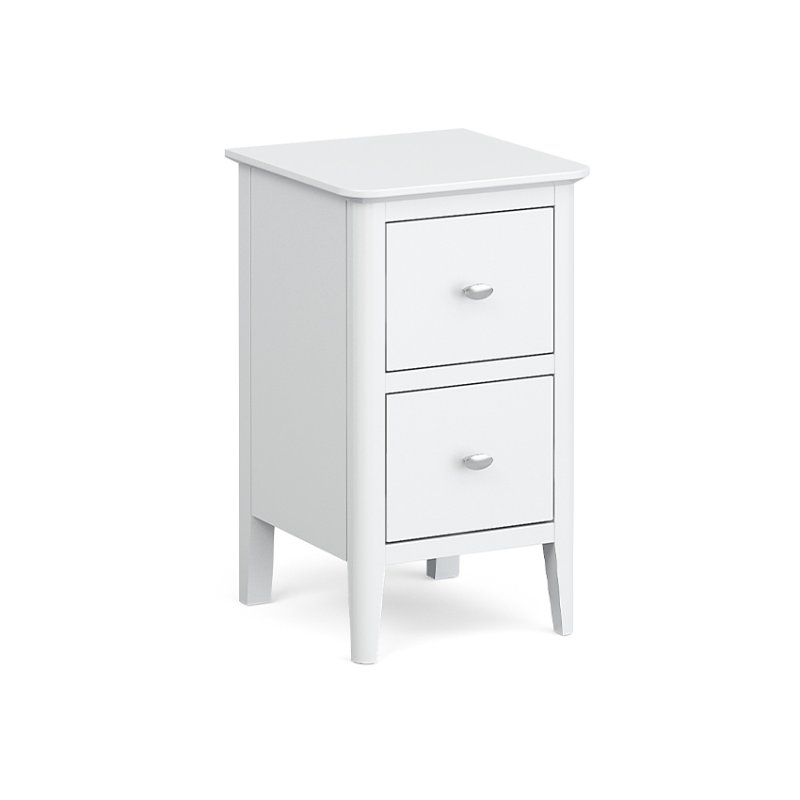 Narrow Two Drawer Bedside Narrow Two Drawer Bedside