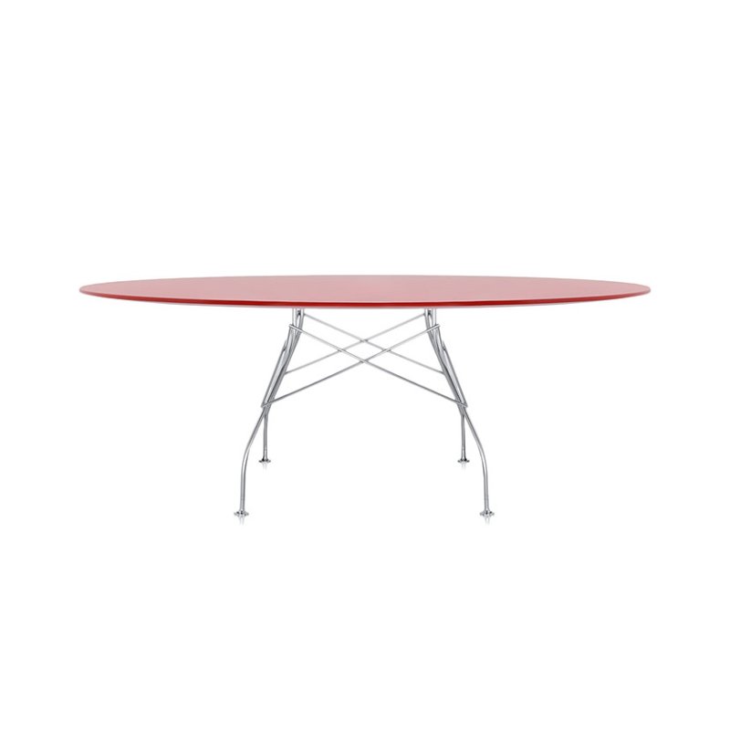 Kartell Glossy by Antonio Citterio Kartell Red Oval Table Kartell Glossy by Antonio Citterio Kartell Red Oval Table