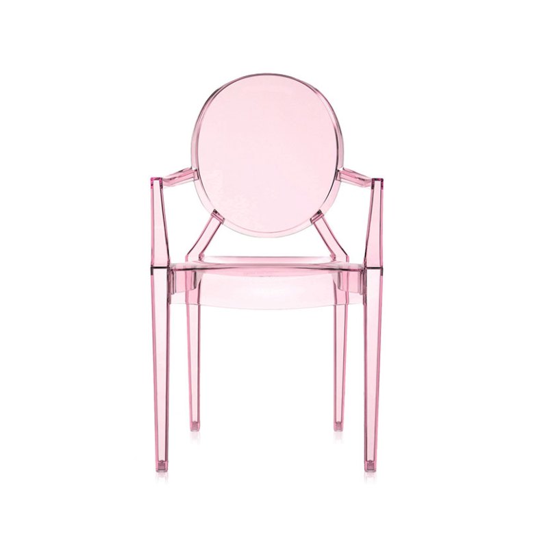 Kartell LouLou Ghost by Philippe Starck Transparent Pink Child Chair Kartell LouLou Ghost by Philippe Starck Transparent Pink Child Chair