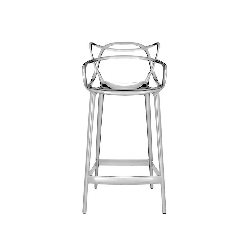 Kartell Masters by Phillippe Starck Stool H.65 Chrome Metallic Kartell Masters by Phillippe Starck Stool H.65 Chrome Metallic