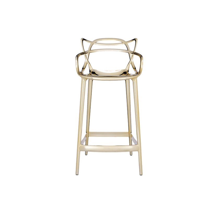 Kartell Masters by Phillippe Starck Stool H.65 Gold Metallic Kartell Masters by Phillippe Starck Stool H.65 Gold Metallic