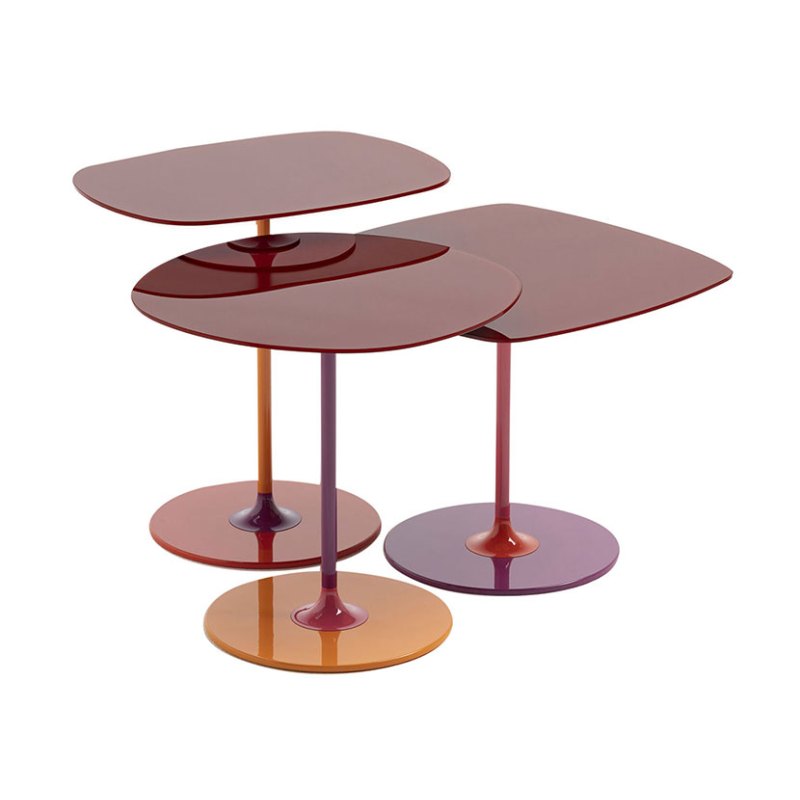 Kartell Thierry by Piero Lissoni Trio Coffee Tables Bordeaux Kartell Thierry by Piero Lissoni Trio Coffee Tables Bordeaux