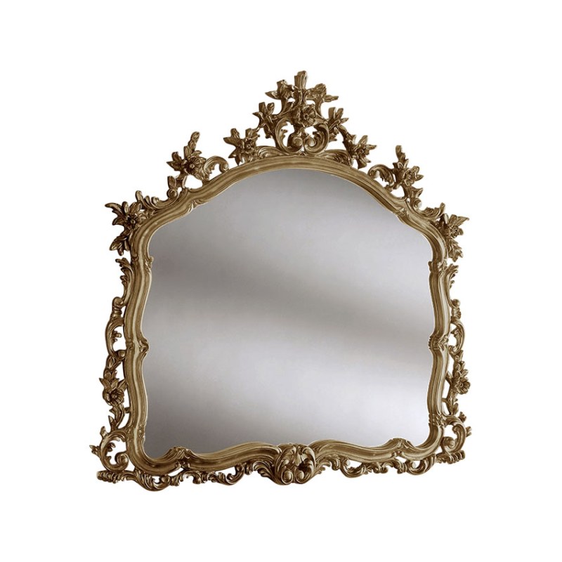 Ornate Gold Leaf Overmantle Mirror Ornate Gold Leaf Overmantle Mirror