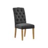 Burford Dining Chair Charcoal Button Back Dining Chair