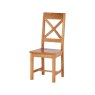 Fairfax Oak Cross Back Chair - Wooden Seat