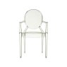 Kartell Louis Ghost by Philippe Starck Crystal Green Chair