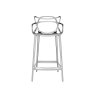 Kartell Masters by Phillippe Starck Stool H.65 Chrome Metallic