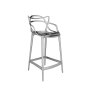 Kartell Masters by Phillippe Starck Stool H.65 Chrome Metallic Kartell Masters by Phillippe Starck Stool H.65 Chrome Metallic