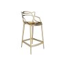 Kartell Masters by Phillippe Starck Stool H.65 Gold Metallic Kartell Masters by Phillippe Starck Stool H.65 Gold Metallic