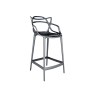 Kartell Masters by Phillippe Starck Stool H.65 Titanium Metallic Kartell Masters by Phillippe Starck Stool H.65 Titanium Metallic