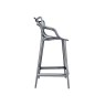 Kartell Masters by Phillippe Starck Stool H.65 Titanium Metallic Kartell Masters by Phillippe Starck Stool H.65 Titanium Metallic