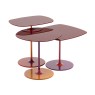 Kartell Thierry by Piero Lissoni Trio Coffee Tables Bordeaux