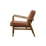 Bayside Mid-century Modern Armchair - Vintage Brown Leather Bayside Mid-century Modern Armchair - Vintage Brown Leather