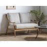 Damaris Mid Century Modern 2 Seater Sofa - Natural Linen Damaris Mid Century Modern 2 Seater Sofa - Natural Linen